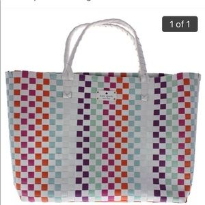 Kate Spade multi-colored pool/beach tote
